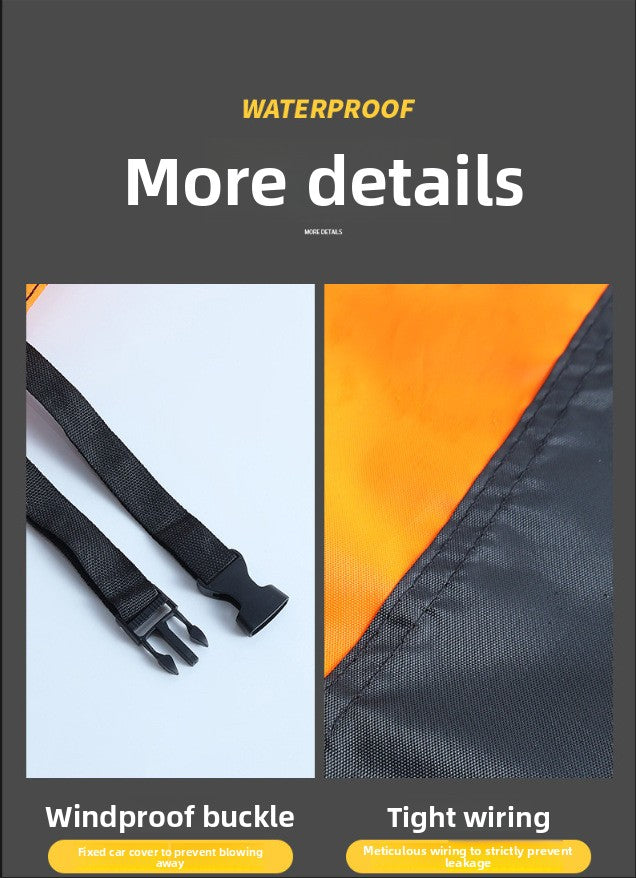 Two-tone Motorcycle Cover  Rainproof Thickened Three-Layer Color-Block Motorcycle Cover Sun Protection Shade