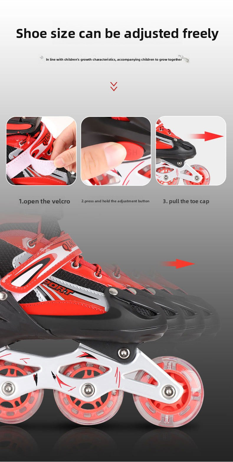 PVC Children's Roller Skates Universal Roller Skates Professional Adult Roller Skates Speed Skates Inline Skates Sliding Shoes Wholesale
