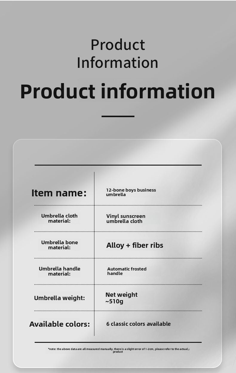 Fully Automatic Folding Umbrella8-12Bone Man Large Double Female Sunshade Umbrella for Rain and Sun Protection Advertising Umbrella