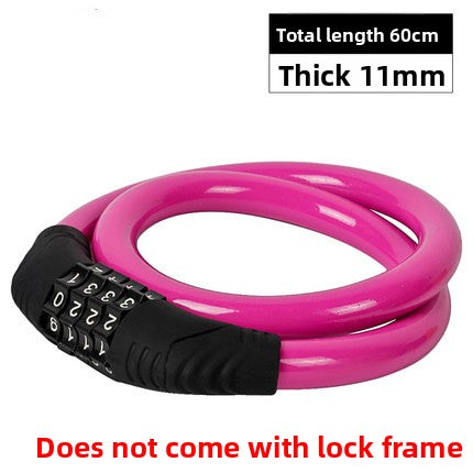 Motorcycle Bicycle Combination Lock Mountain Bike Lock Equipment Bicycle Accessories Anti-theft Lock Electric Bike Steel Wire Lock Ring Lock