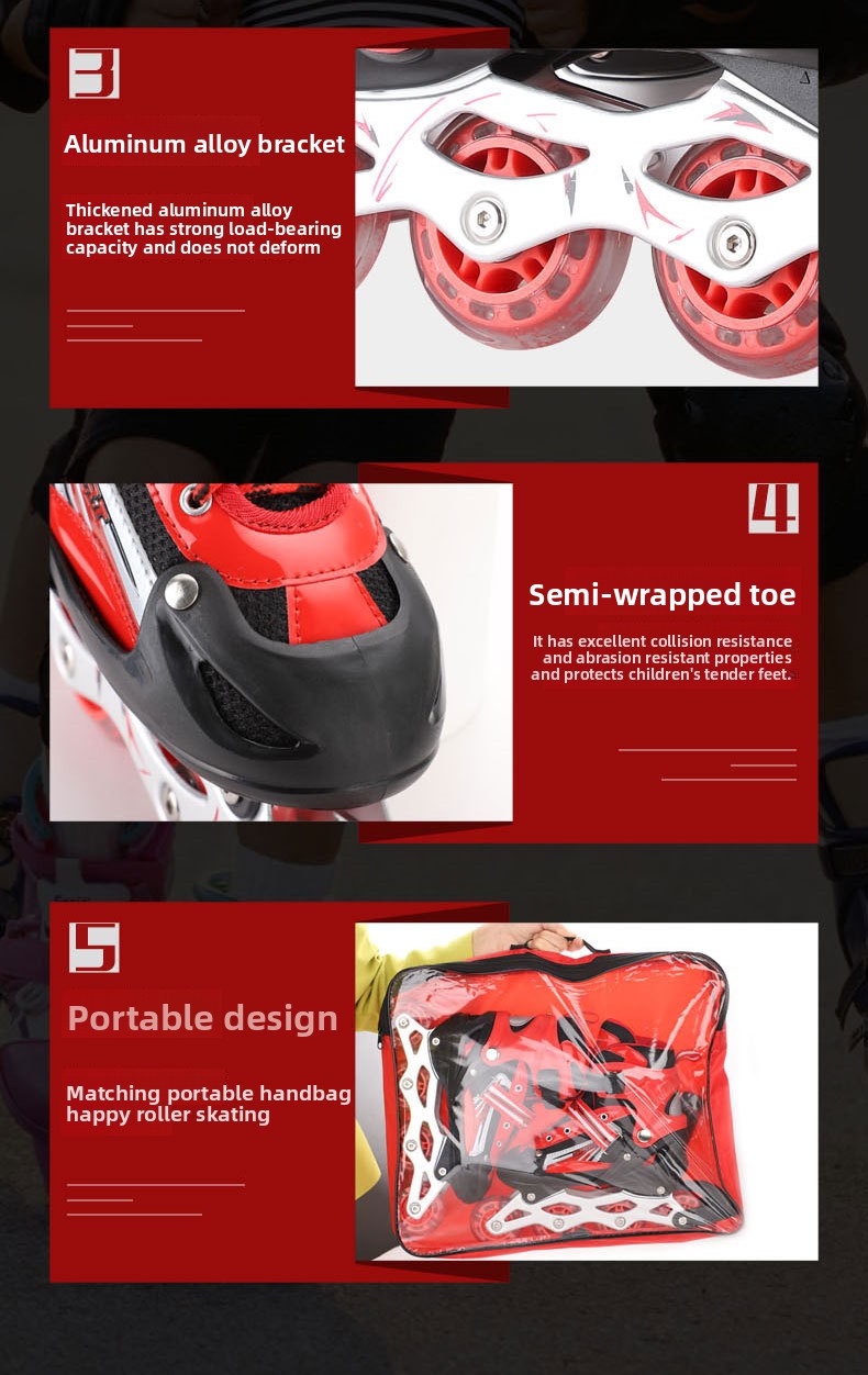 PVC Children's Roller Skates Universal Roller Skates Professional Adult Roller Skates Speed Skates Inline Skates Sliding Shoes Wholesale