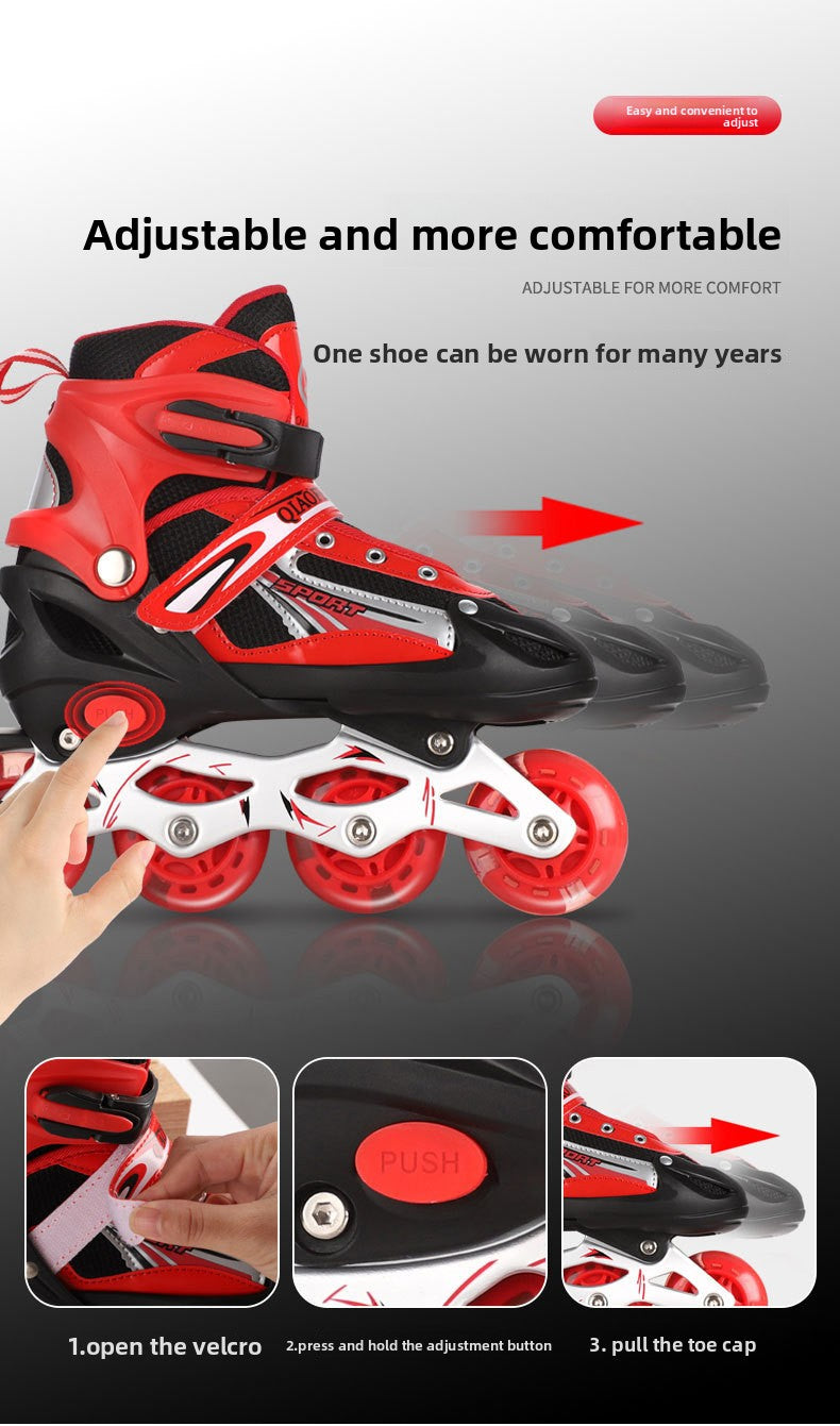 PVC Children's Roller Skates Universal Roller Skates Professional Adult Roller Skates Speed Skates Inline Skates Sliding Shoes Wholesale